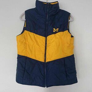 Rare University of Michigan Reversible Puffer Vest - Columbia EUC 💙💛